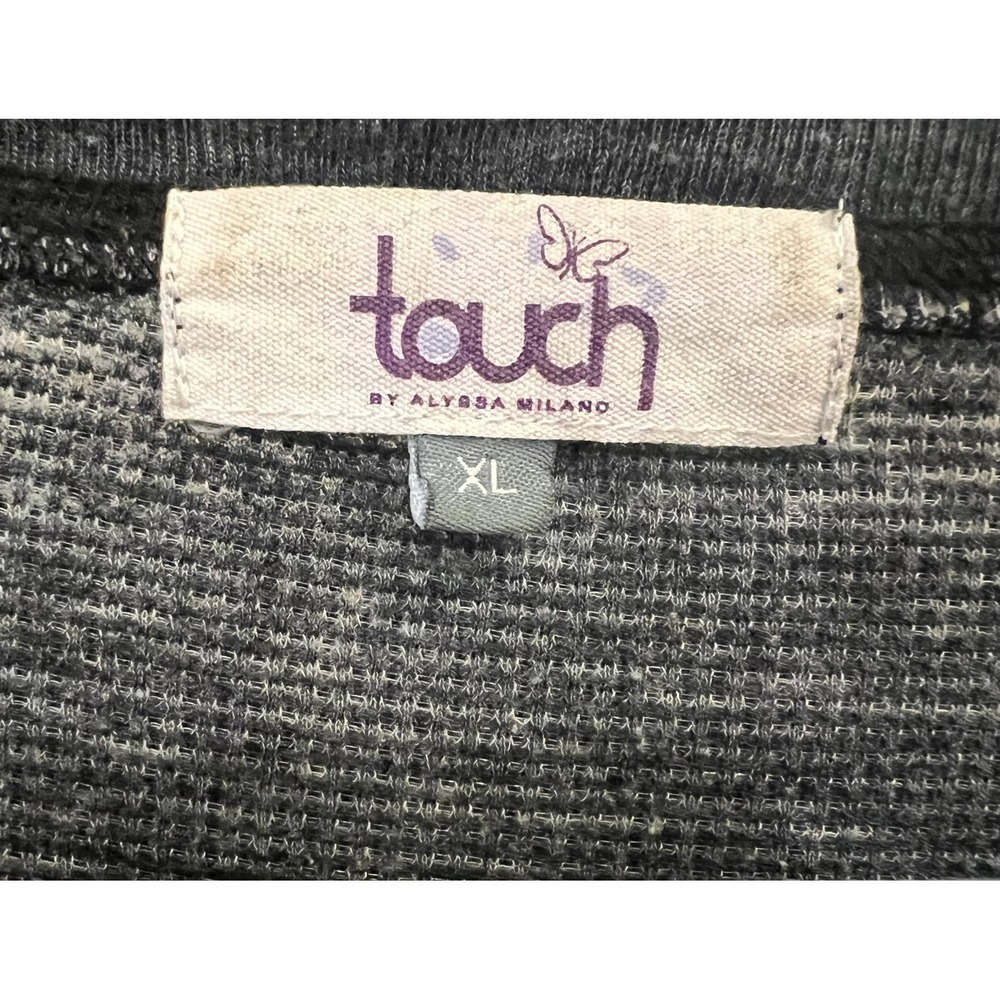 Touch by Alyssa Milano Philadelphia Eagles Thermal Top Grey Rhinestone XL (1167) - Picture 8 of 14
